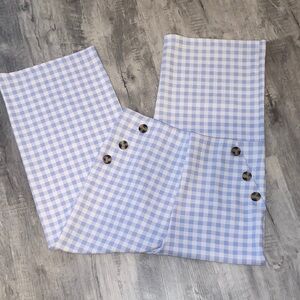 Derek Heart Light Blue and White Checkered Pants